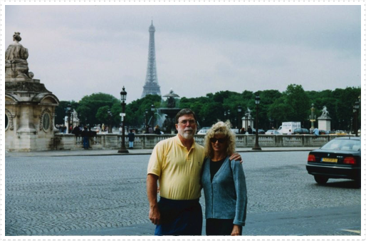 Eiffel Tower in background Eiffel Tower in background